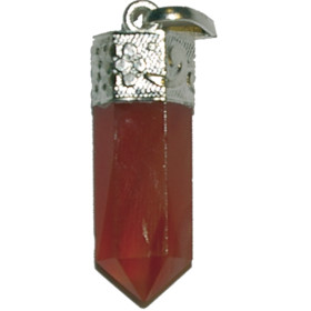 Pendentif Cornaline chauffée Pointe