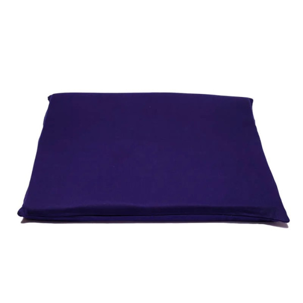 Housse de tapis de méditation 6ème Chakra en coton bio (GOTS) Indigo -- 65x65x5cm； 239g