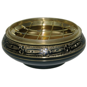 Brûle-encens laiton - coloris noir - petit