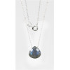 Collier Briolette facettée Labradorite 13 mm - Argent 925