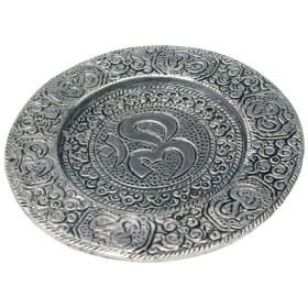 Porte-encens alu assiette plate - Om