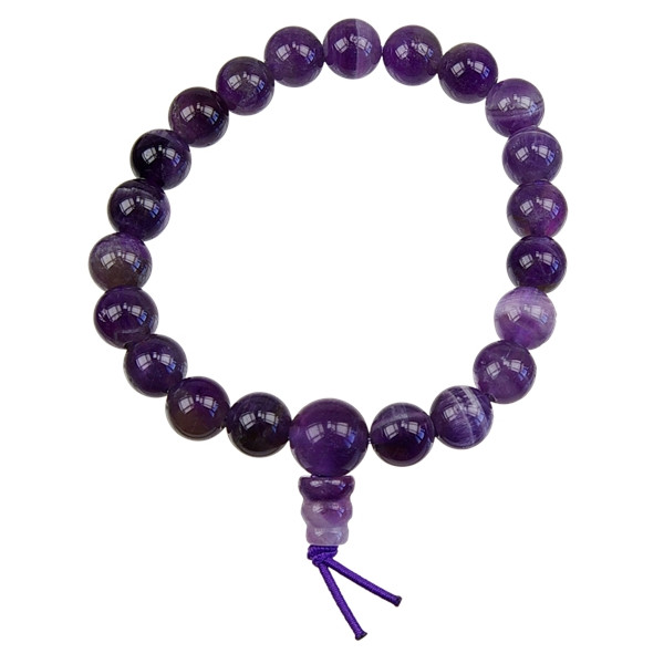 Bracelet mala tibétain - Améthyste