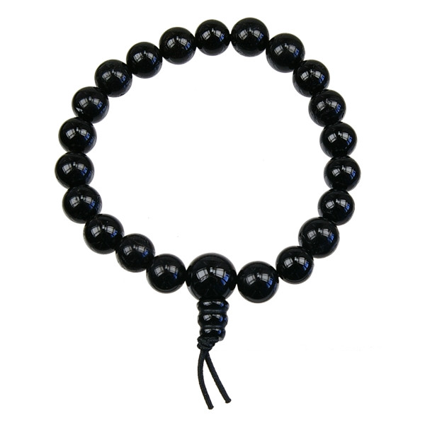 Bracelet mala tibétain - Onyx noir