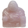 Bouddha Rieur Assis 4 cm - Quartz rose
