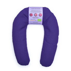 Coussin pour le cou Lavande Bio violet foncé -- ±25x20x3cm；  ±440g