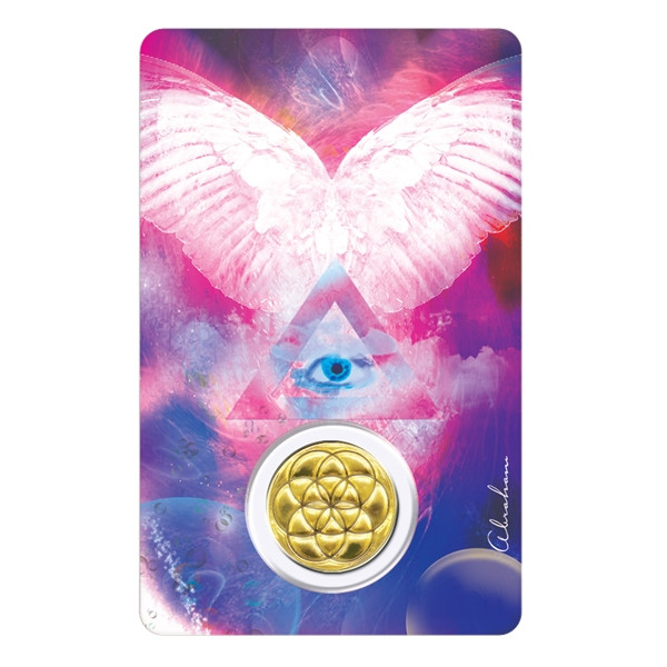 Médaille sur carte Archange Gabriel