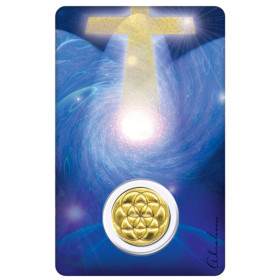 Médaille sur carte Archange Melchisédech