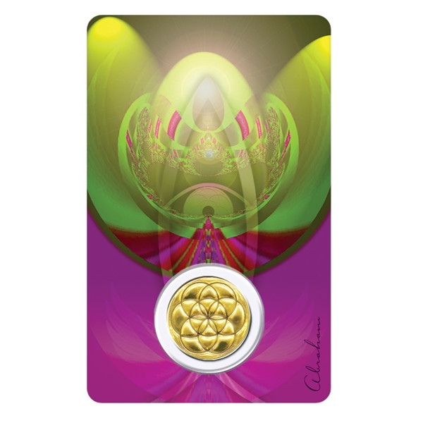 Médaille sur carte Archange Raphaël