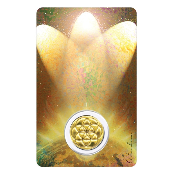 Médaille sur carte Archange Sandalphon