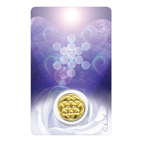 Médaille sur carte Archange Haniel