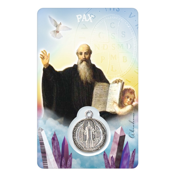 Médaille sur carte Saint-Benoît