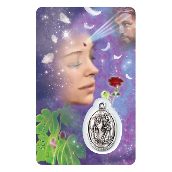 Médaille sur carte Sainte-Rita