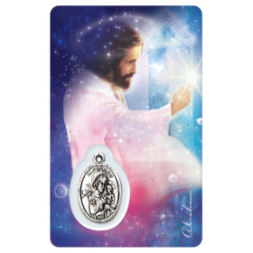 Médaille sur carte Saint-Joseph
