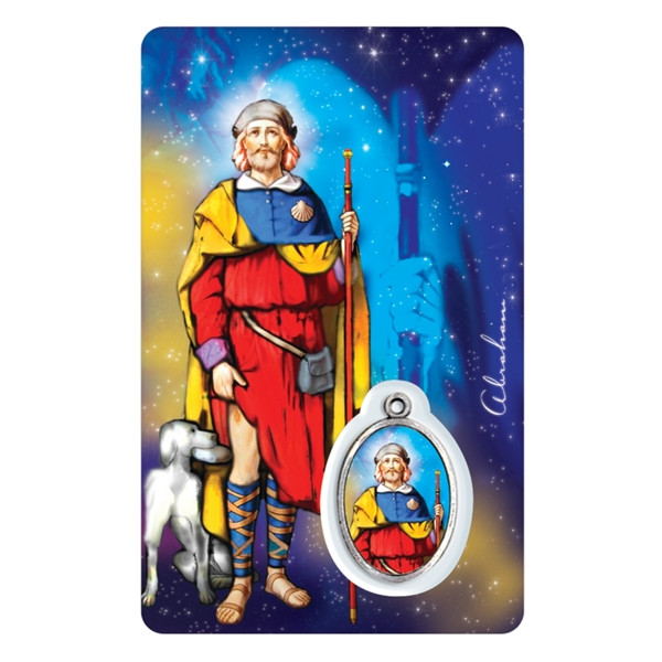 Médaille sur carte Saint-Roch