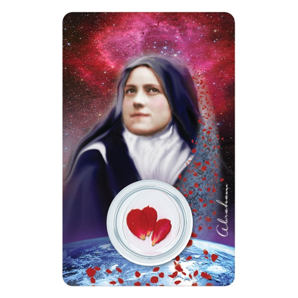 Médaille sur carte Sainte-Thérèse