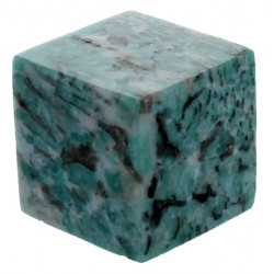 Cube Amazonite Graphique - 3,5 cm