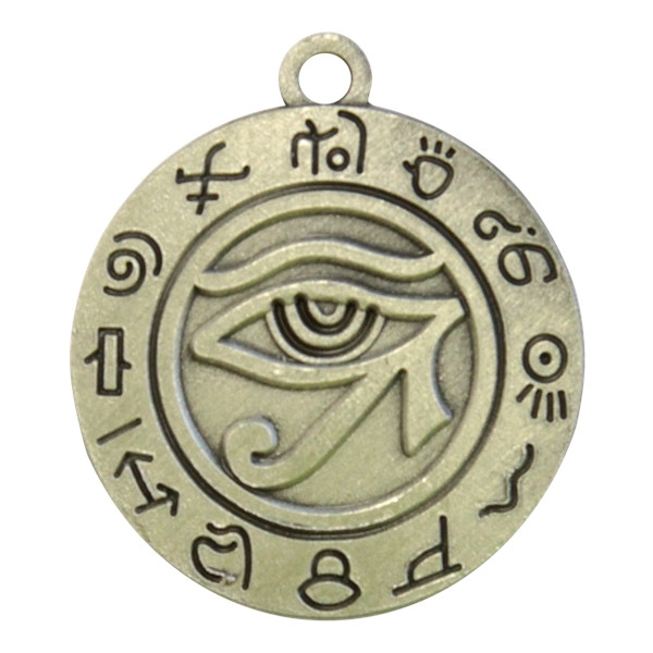 Pendentif Argenté Rond - Oeil d' Horus