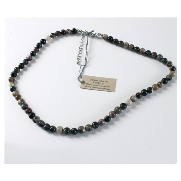 Collier Tourmaline de couleur Perles rondes 7 mm