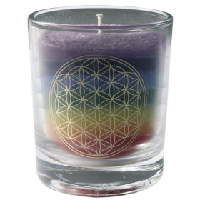 Bougie Chakras 7 Couleurs - Fleur de Vie